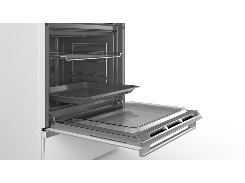 Bosch Standherd HKS79R220 A, Weiss Freistehender Herd mit Glaskeramik-Kochfeld