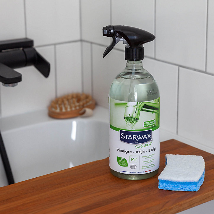 Vinaigre blanc détartrant pulvérisateur 14° Starwax 1L