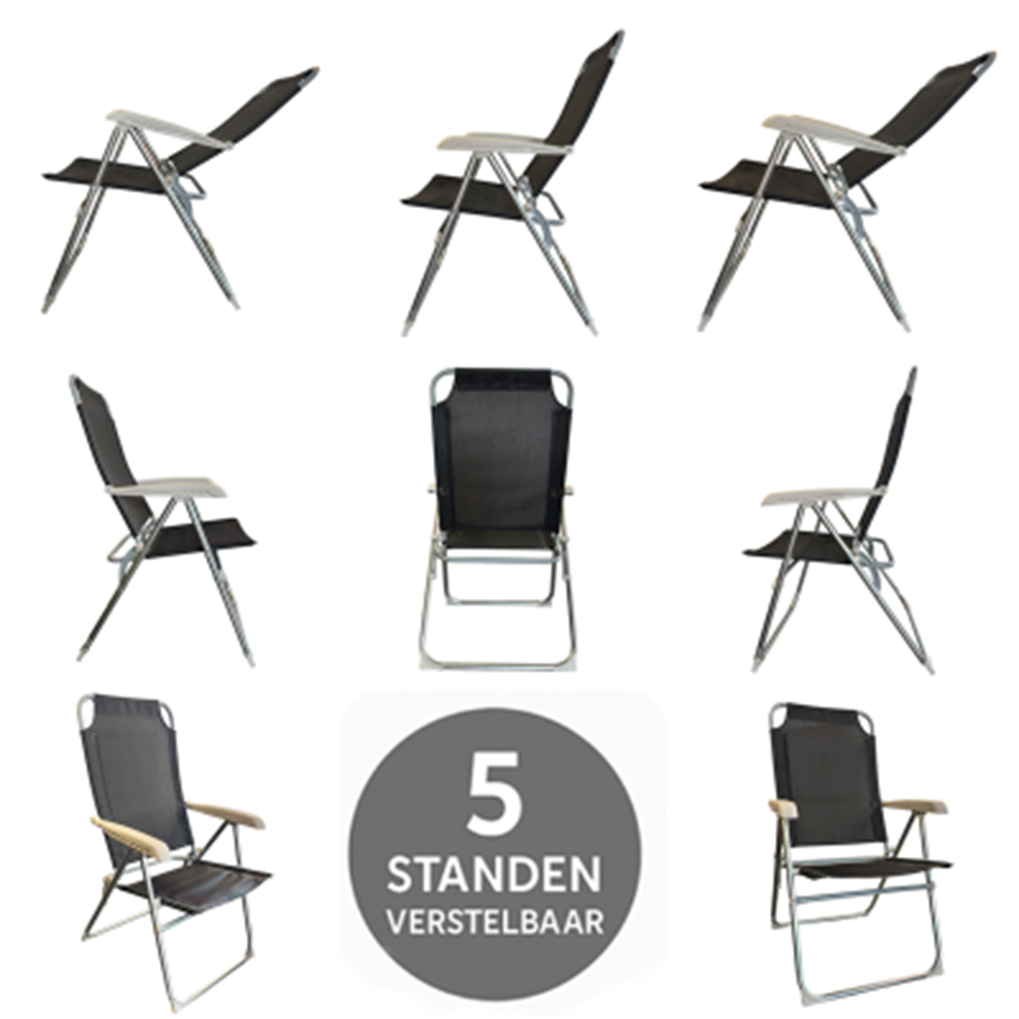 HEM verstelbare klapstoel - Black