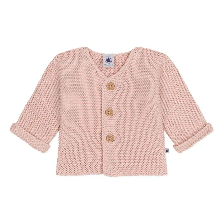 Petit Bateau Cardigan Mafa Point Mousse | Rose poudré