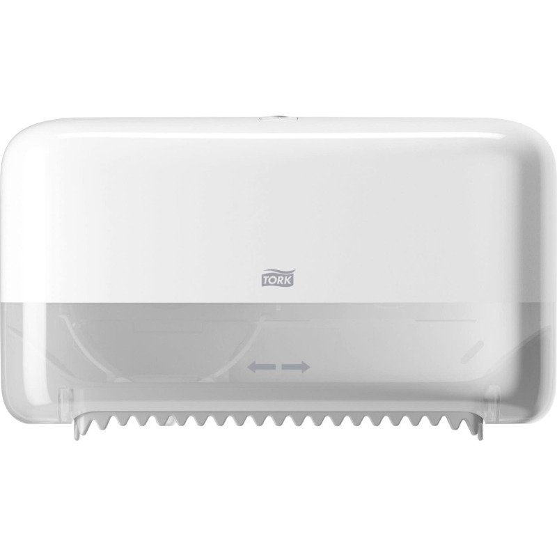 Distributeur pour papier toilette rouleau mid-size sans mandrin blanc Tork T7