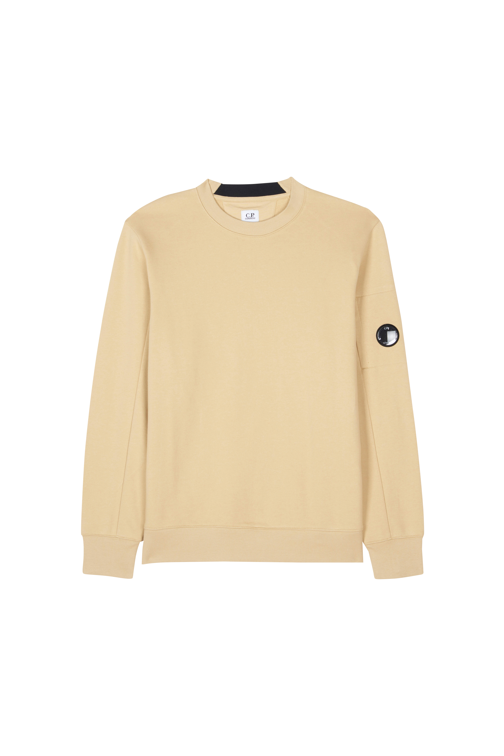 C.P. COMPANY Sweatshirt DIAGONAL RAISED FLEECE LENS SWEATSHIRT Beige