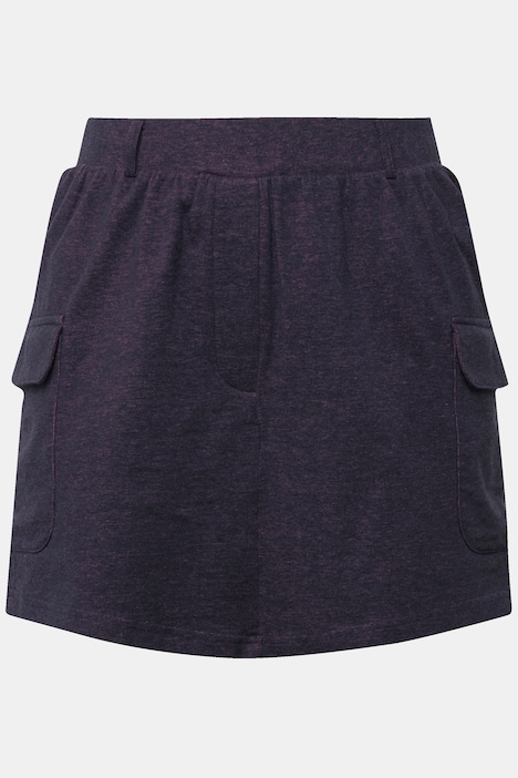 Jersey-Skort, Cargotaschen, Elastikbund, Biobaumwolle