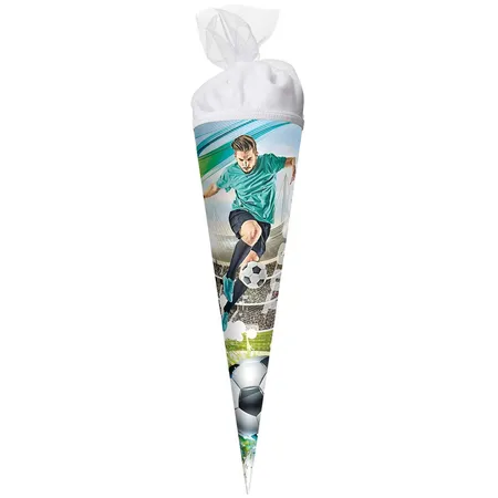 Roth Schultüte Fußballstar, 35 cm, rund, Tüllverschluss