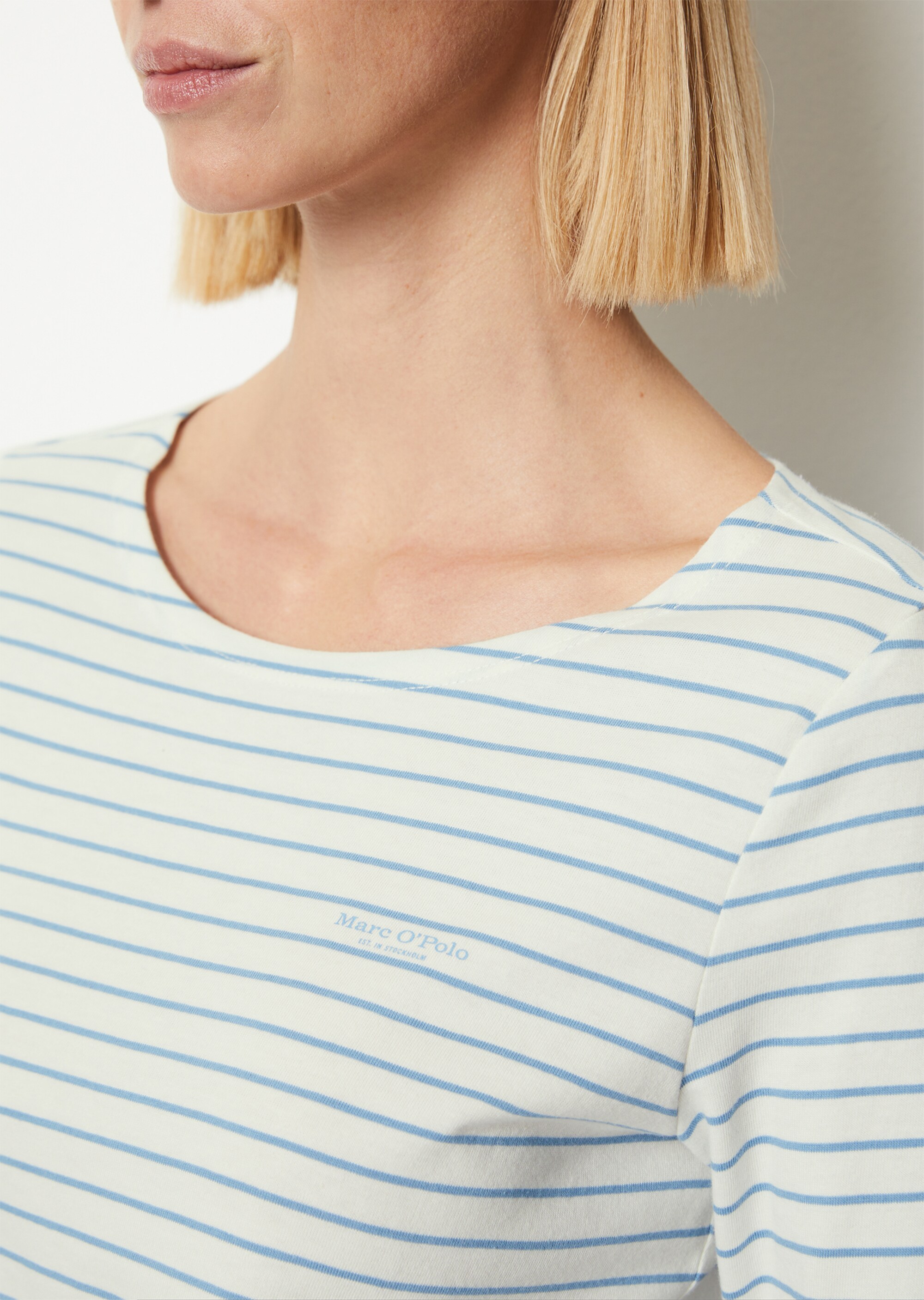 Ringel-Longsleeve regularaus feinem Organic Cotton
