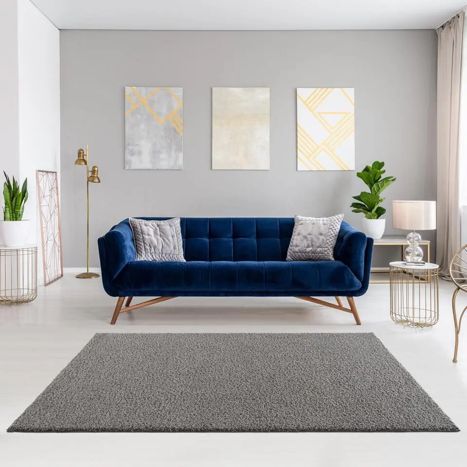 Loca Shaggy Vloerkleed Lichtgrijs Hoogpolig - 300x400 CM