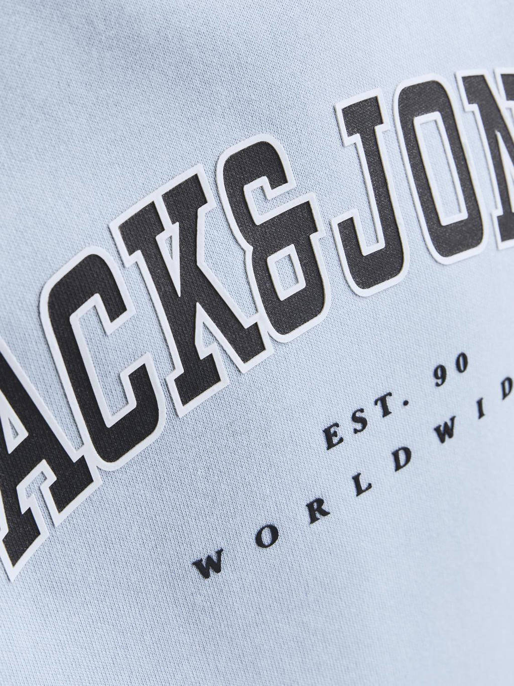 JACK & JONES sweater JJECALEB met logo lichtblauw