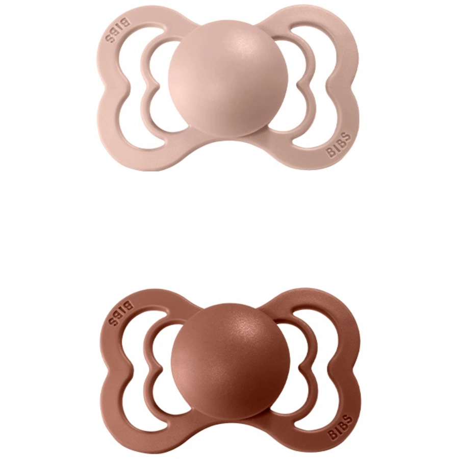 BIBS® Schnuller Supreme Blush  Woodchuck Latex 0-6 Monate, 2 Stk.