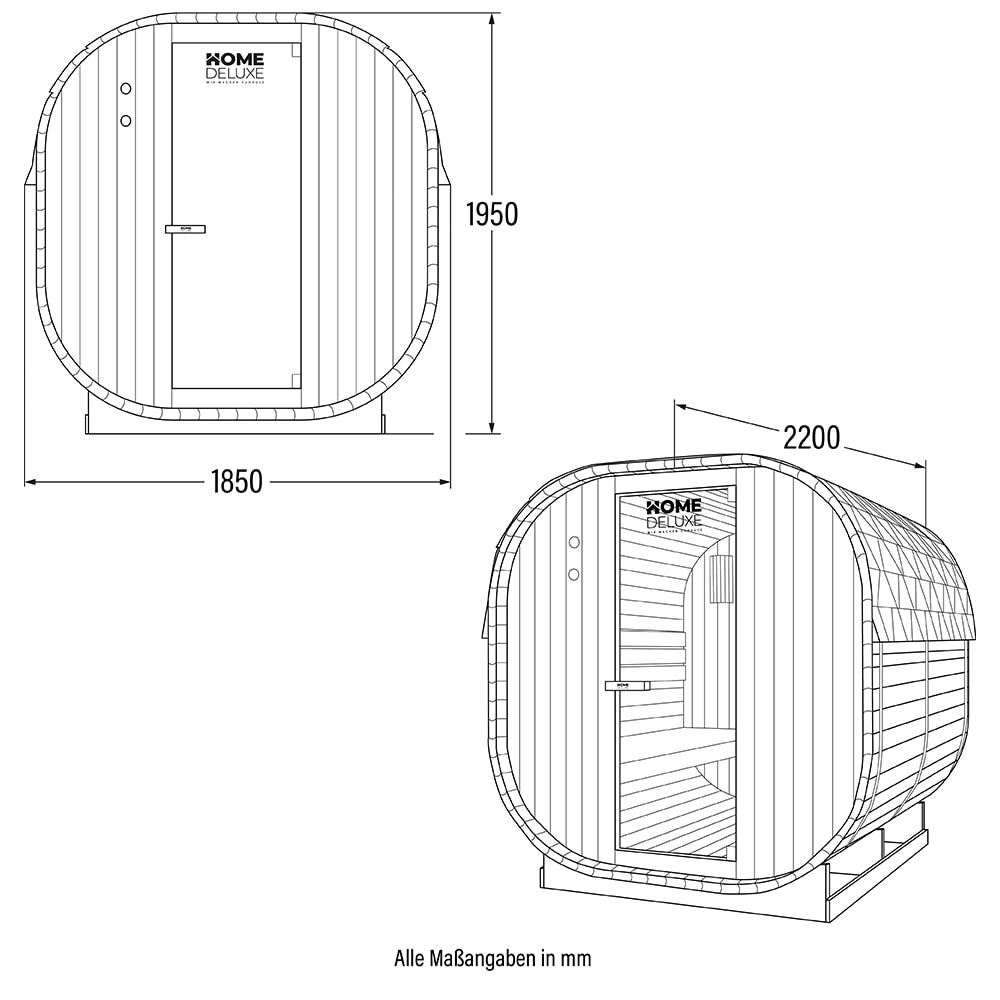 HOME DELUXE Outdoor Sauna CUBE XL