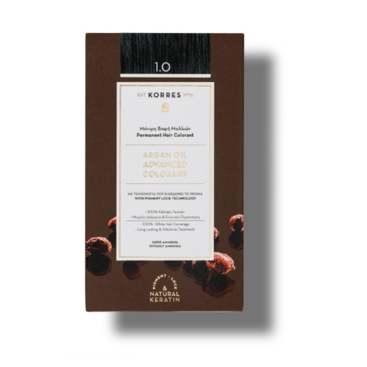 Korres coloration permanente huile d'Argan 1.0 Noir