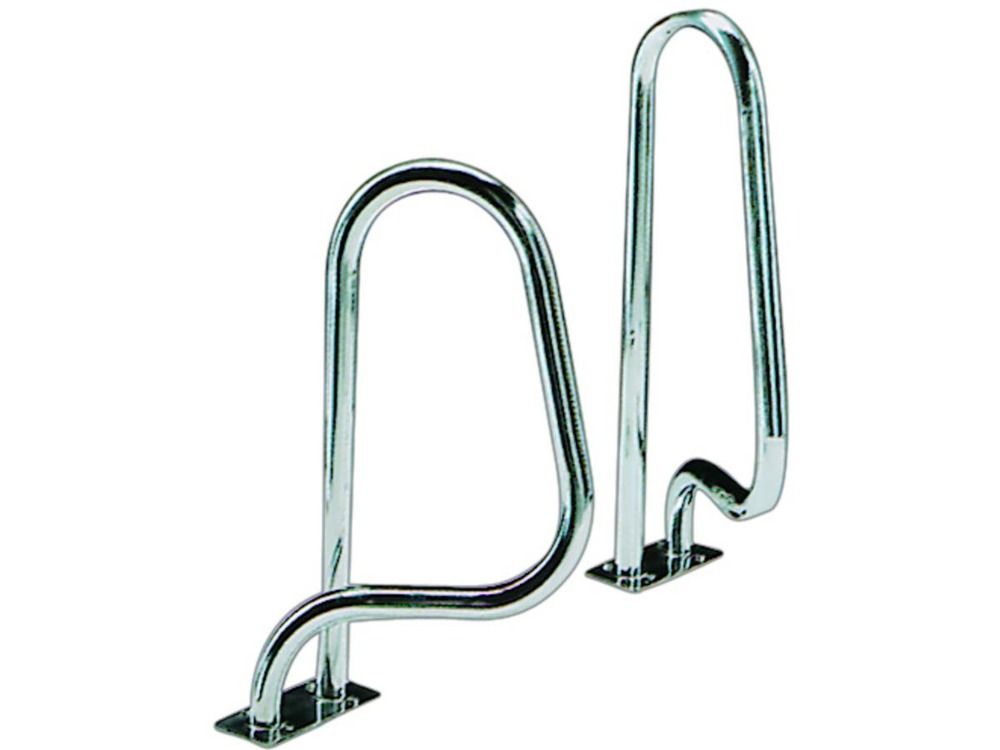 Sorties de bain pour piscine - 75 x 90 cm - modèle croisé avec platines rectangulaires