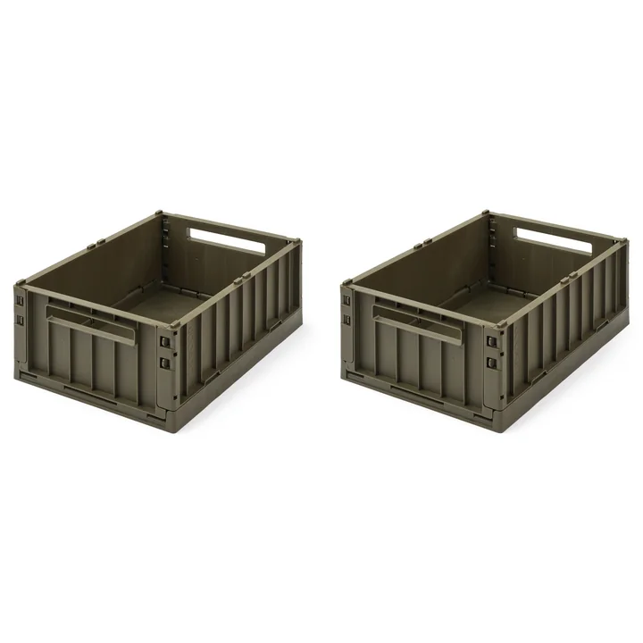 LIEWOOD - Weston Aufbewahrungsbox, 36 x 25 x 13,5 cm, army brown (2er-Set)