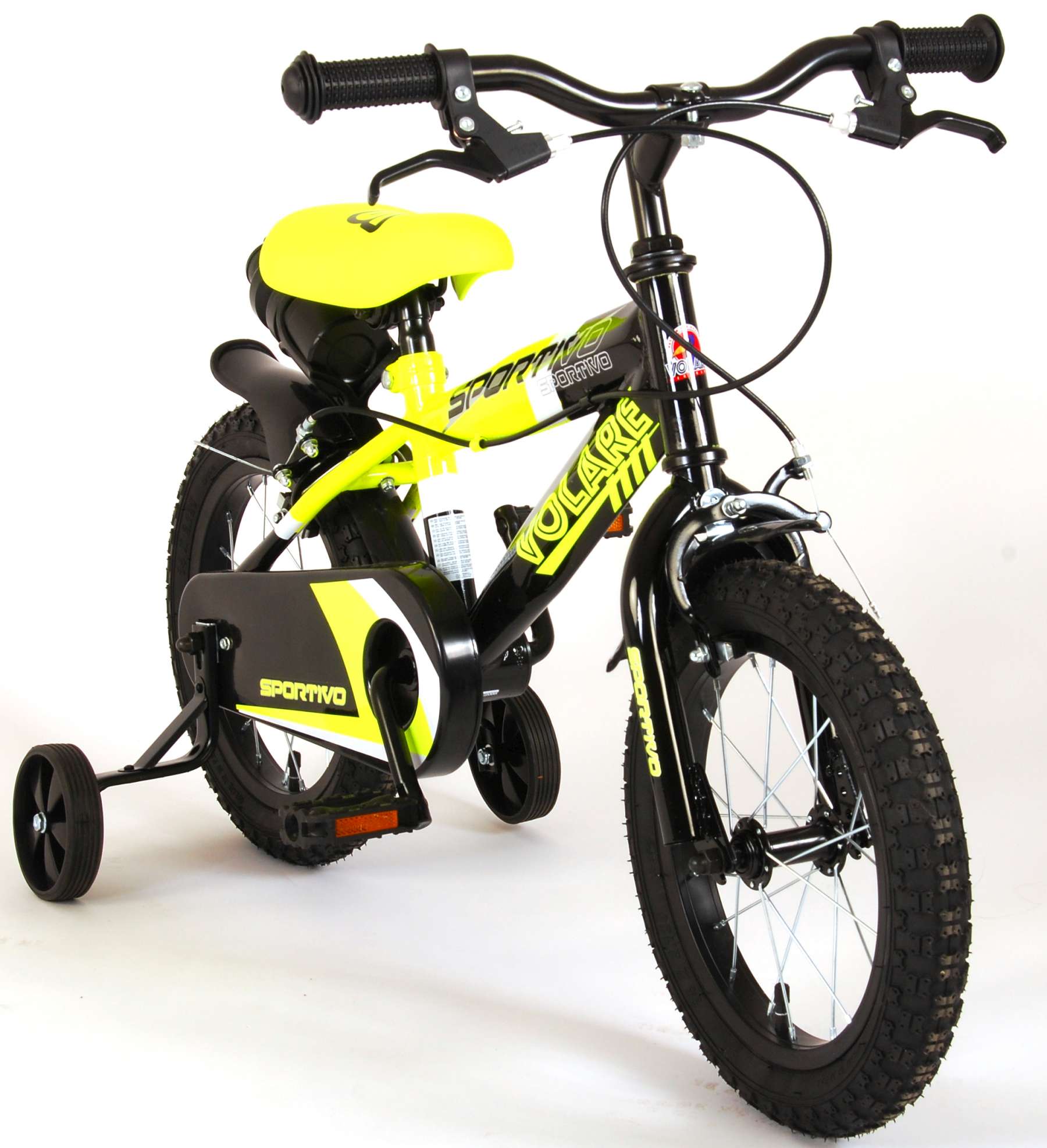 TPFSports Sportivo Kinderfahrrad - Jungen - 14 Zoll - 2 Handbremsen - Neon Orange