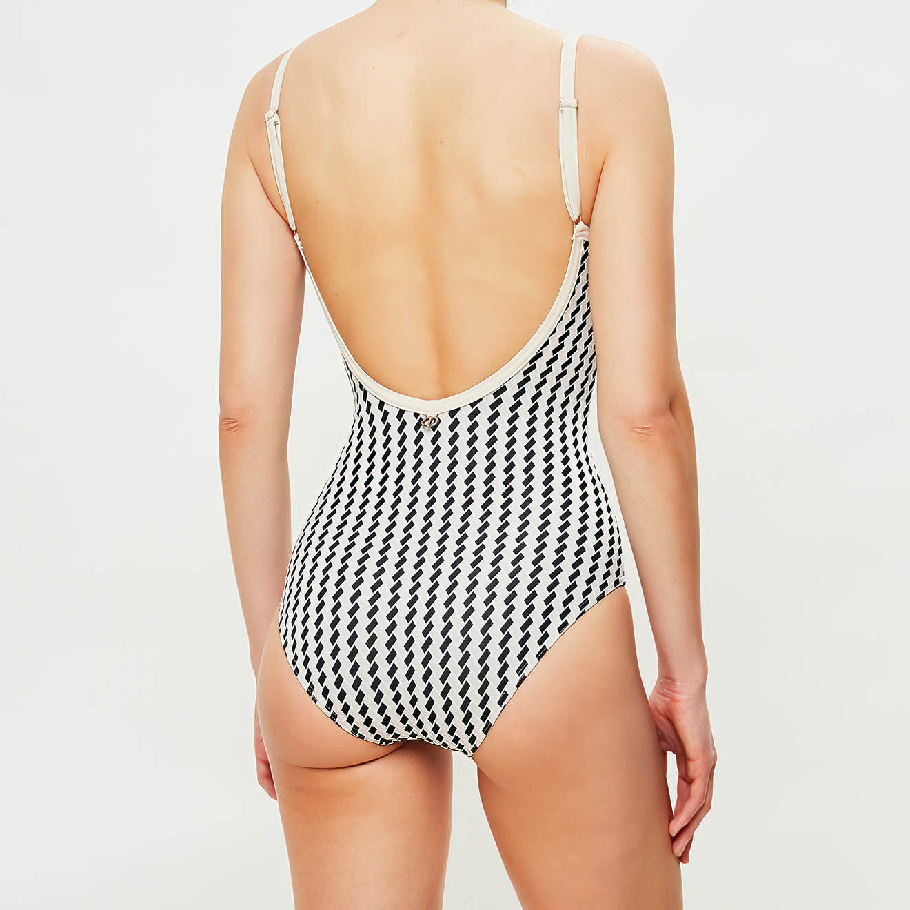 Iodus Maillot de bain 1 Pièce Lezo noir/écru