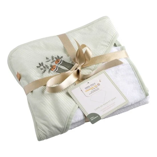 Botanica Cape de bain + gant   Vert        de               Sauthon Baby Déco