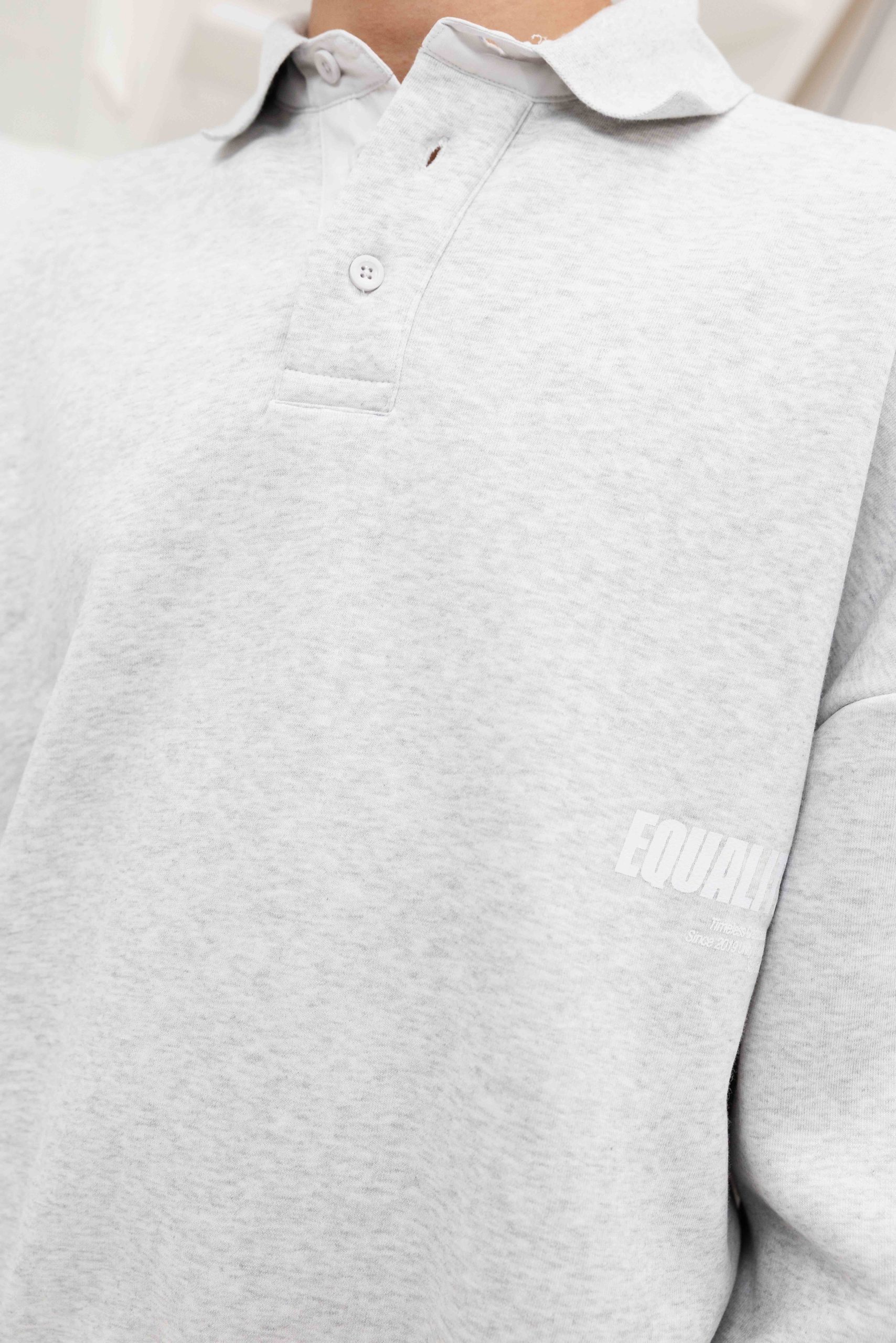 Equalité Elia Polo Sweater Heren Lichtgrijs