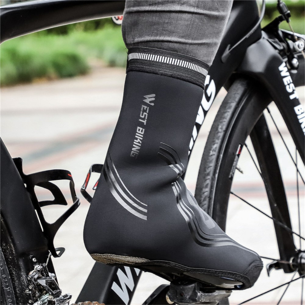 (Gr. M) Thermo Neopren Velo / Motorrad Schuhüberzieher - Schwarz