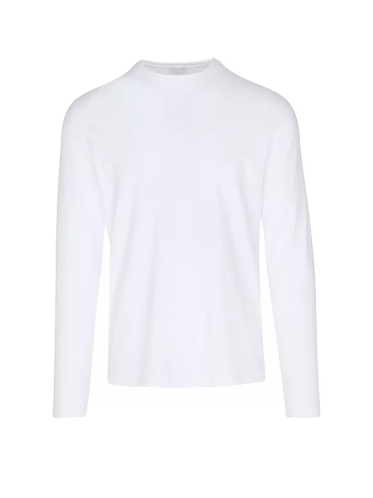 MEY Pyjama Langarmshirt RELAX weiss weiss