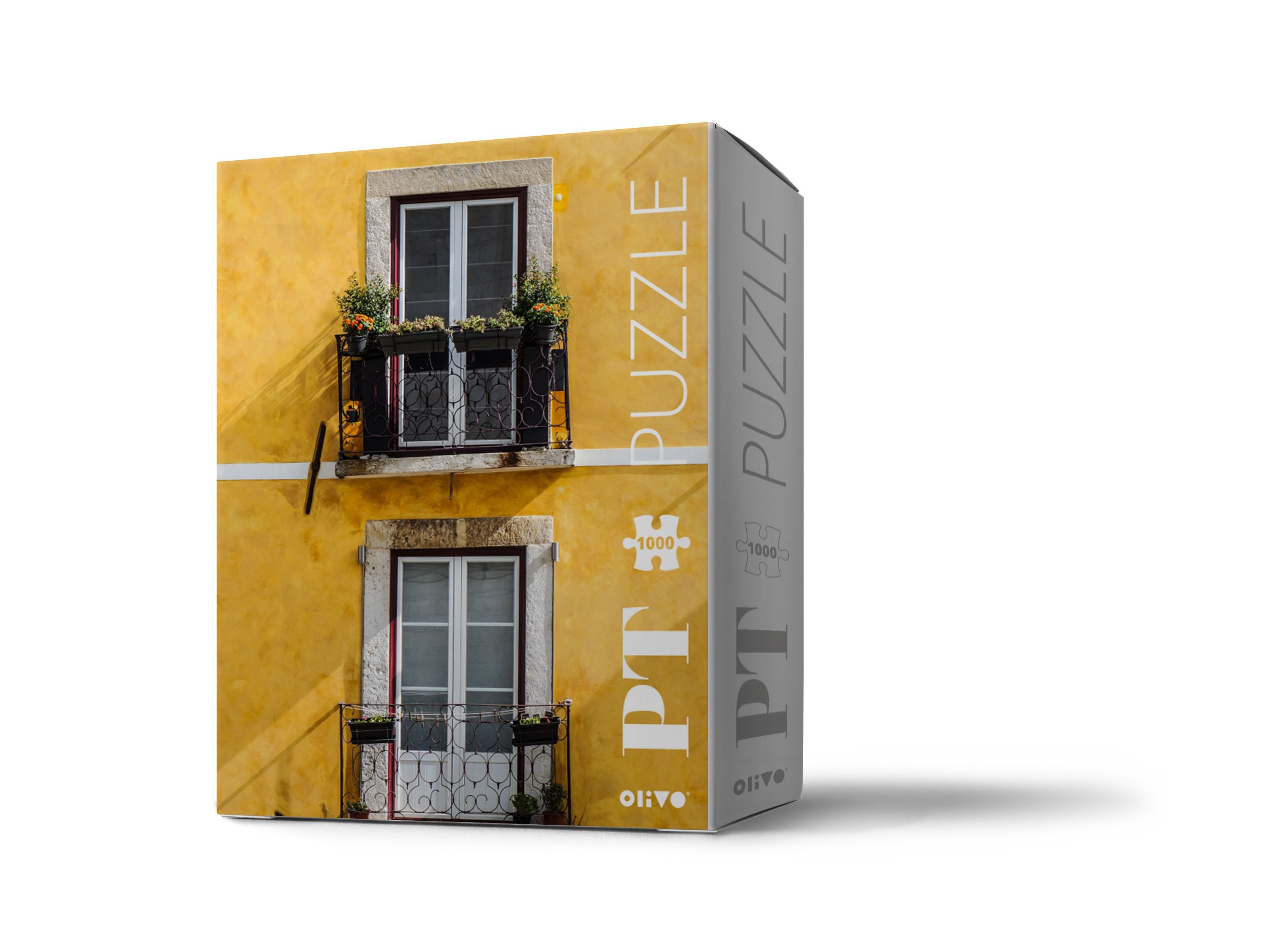PUZZLE FACHADA AMARELA OLIVO 1000 PEÇAS