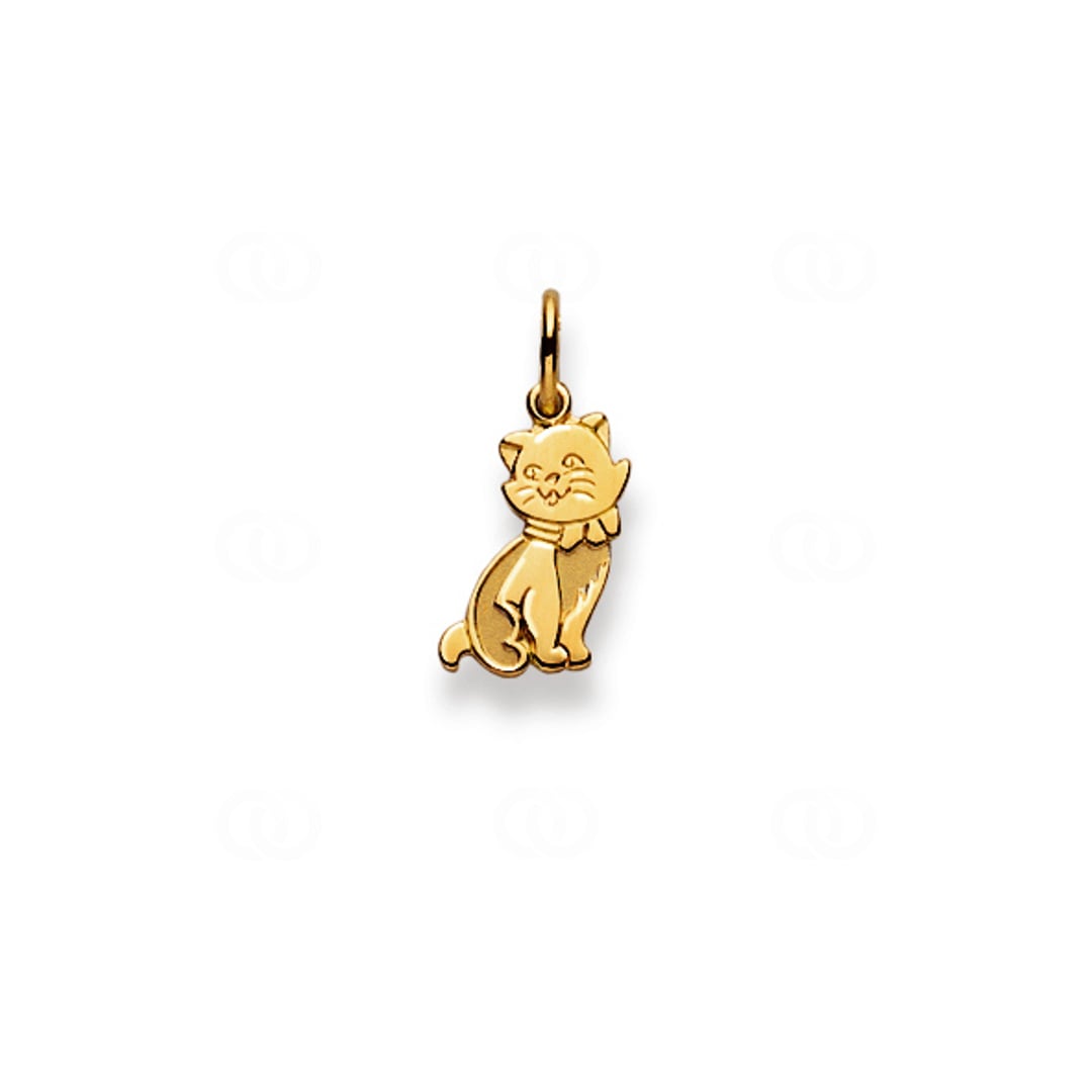 Anhänger 750/18 K Gelbgold Katze