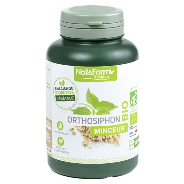 Cápsulas Vegetais Orgânicas de Orthosiphon 200 da Nat & Form