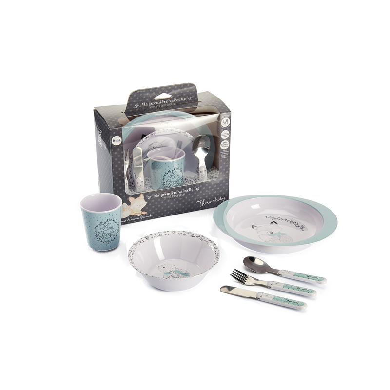 COFFRET VAISSELLE MELAMINE FORET - Blanc