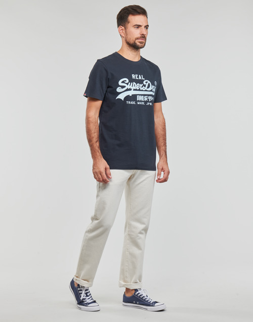 Superdry - VINTAGE VL NOOS TEE - Marine