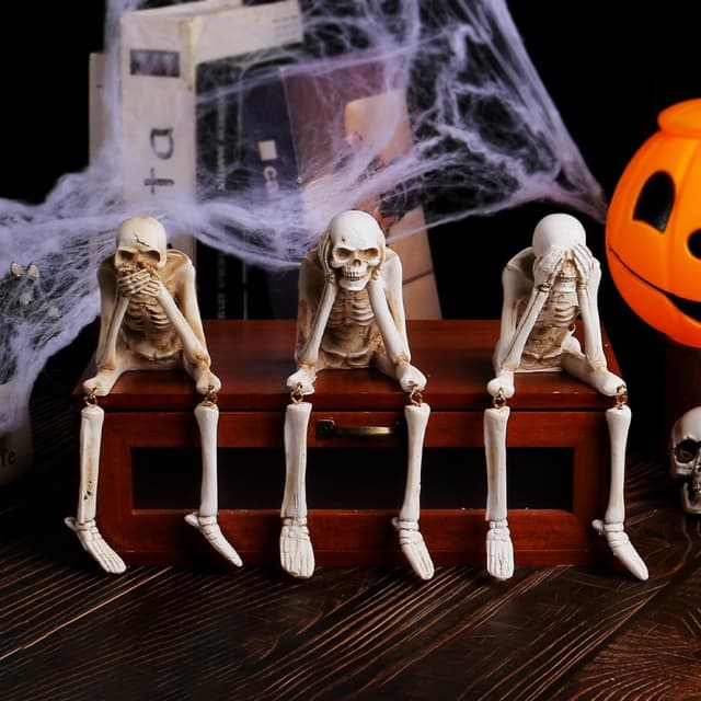 Halloween skelet figur Spooky Skull Dekoration Party Haunted