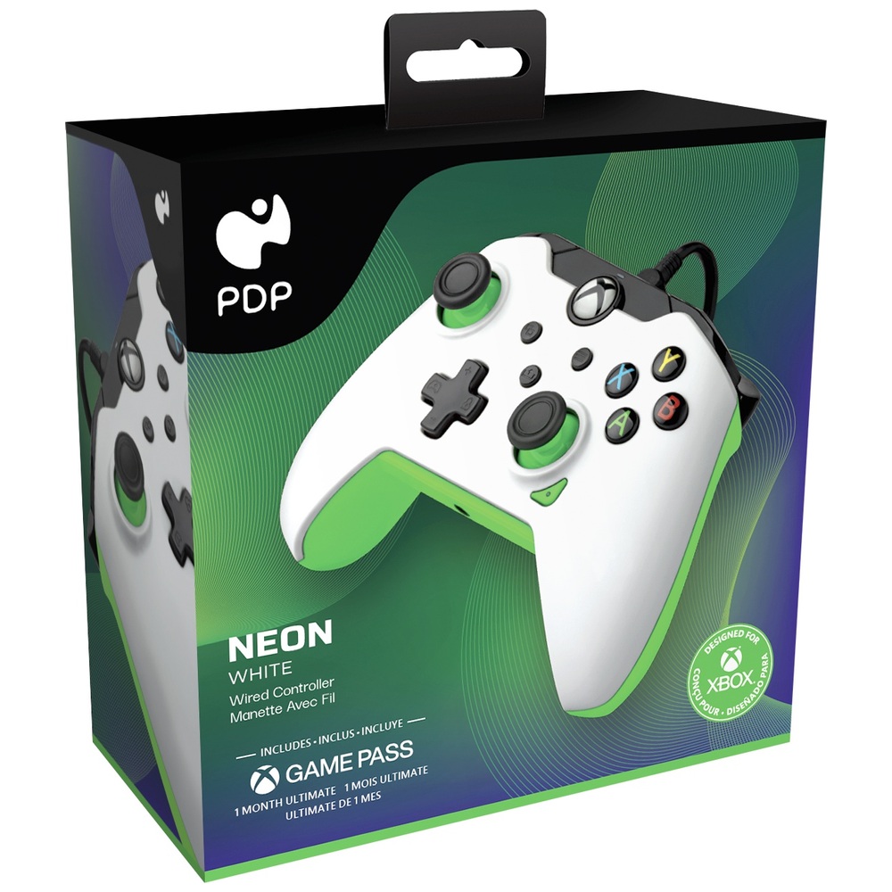 PDP Gaming Xbox Kabelgebundener Controller – Neonweiß