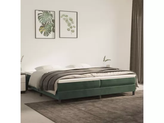 Sommier à lattes de lit Vert foncé 200x200 cm Velours