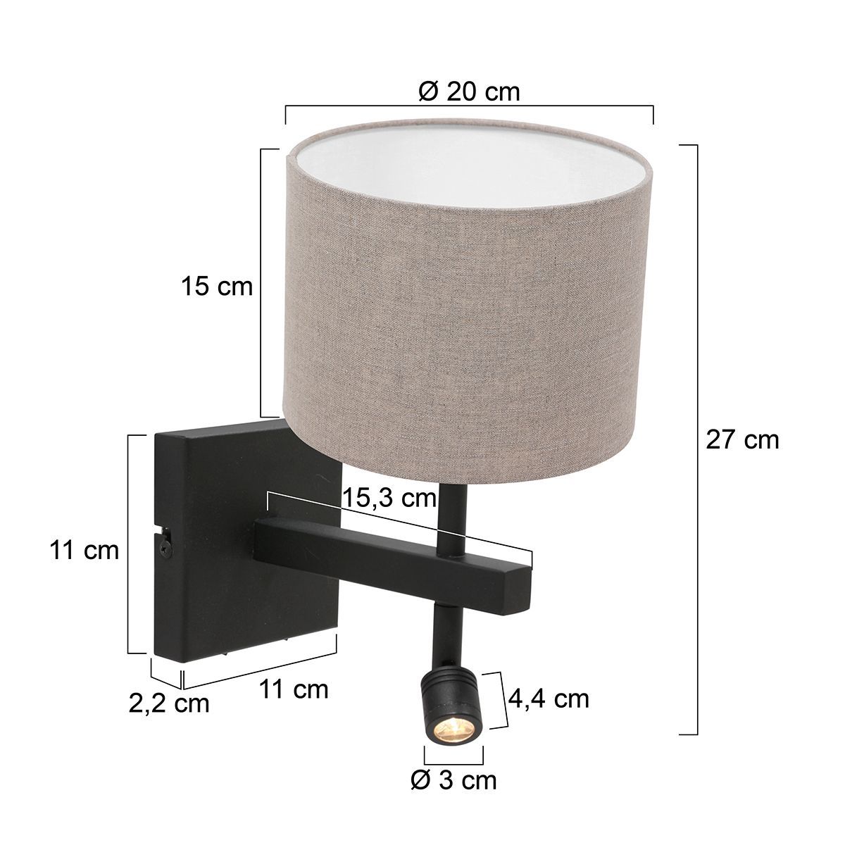 Wandlamp Stang