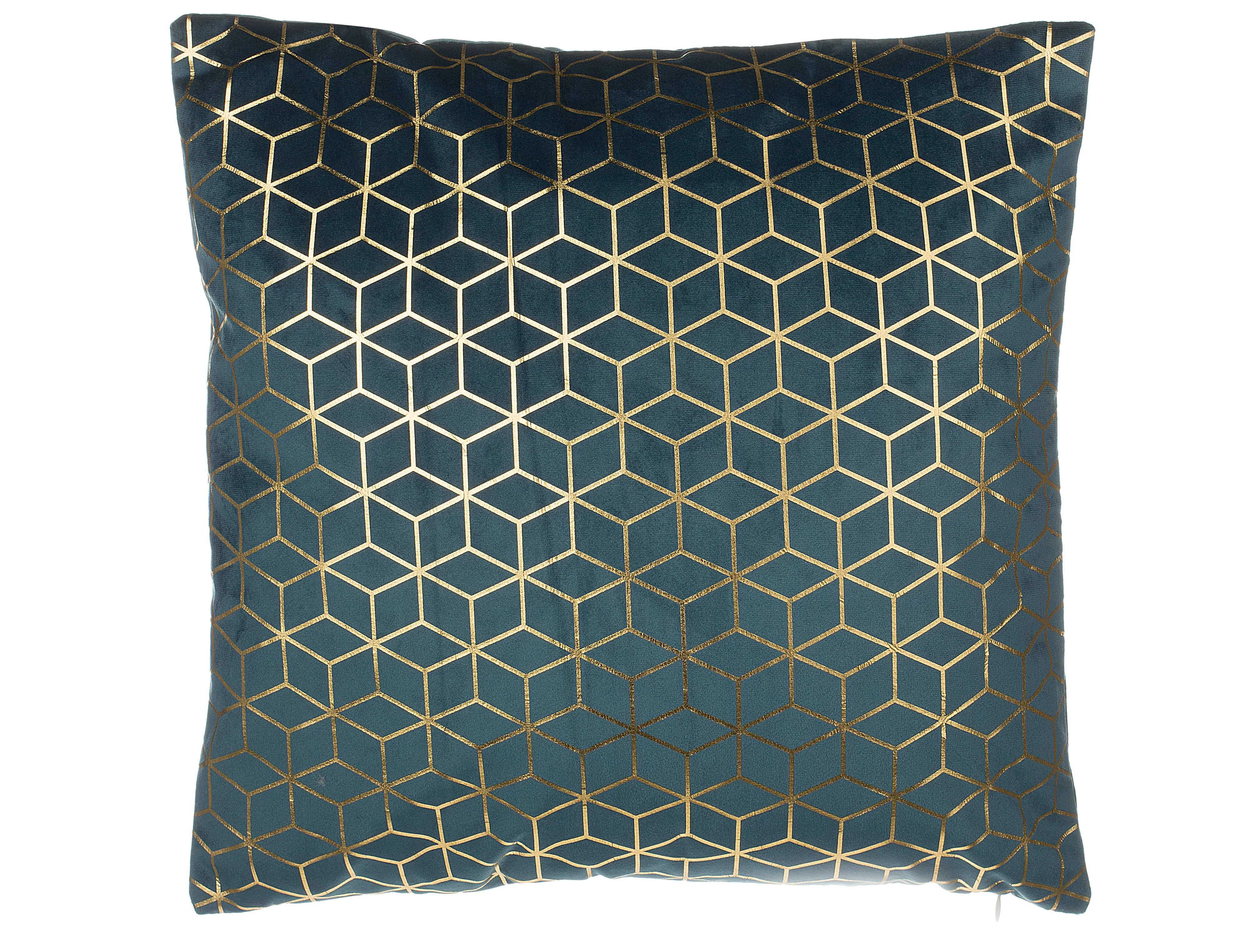 Set van 2 sierkussens CELOSIA Fluweel 45 x 45 cm Groenblauw geometrisch patroon