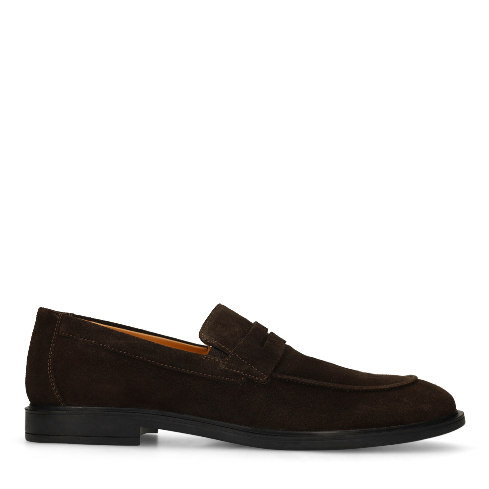 Donkerbruine suède loafers