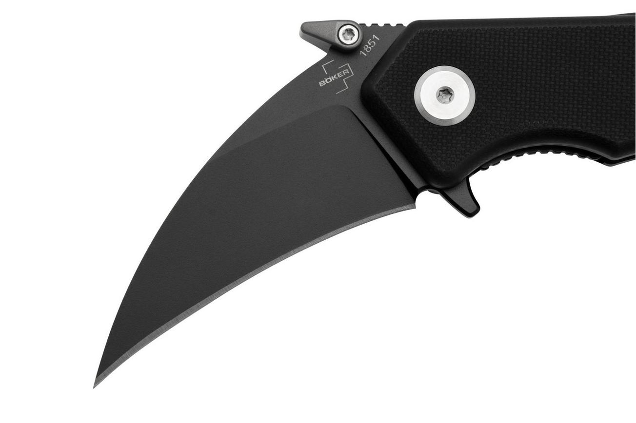 Böker Plus HEL Karambit 01BO515, 154CM, All Black zakmes, Alessandra De Santis design