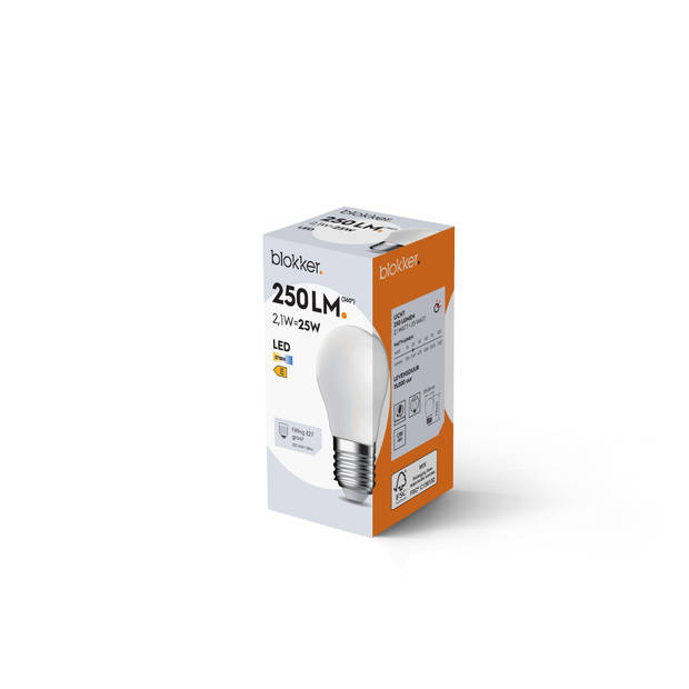Blokker LED Kogel G45 - 25W - E27 - Mat