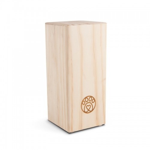 Vaso de madeira vertical básico com base natural