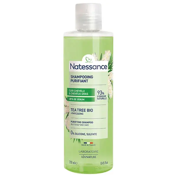 Shampoo Purificante e Equilibrante Natessance com Melaleuca 250ml