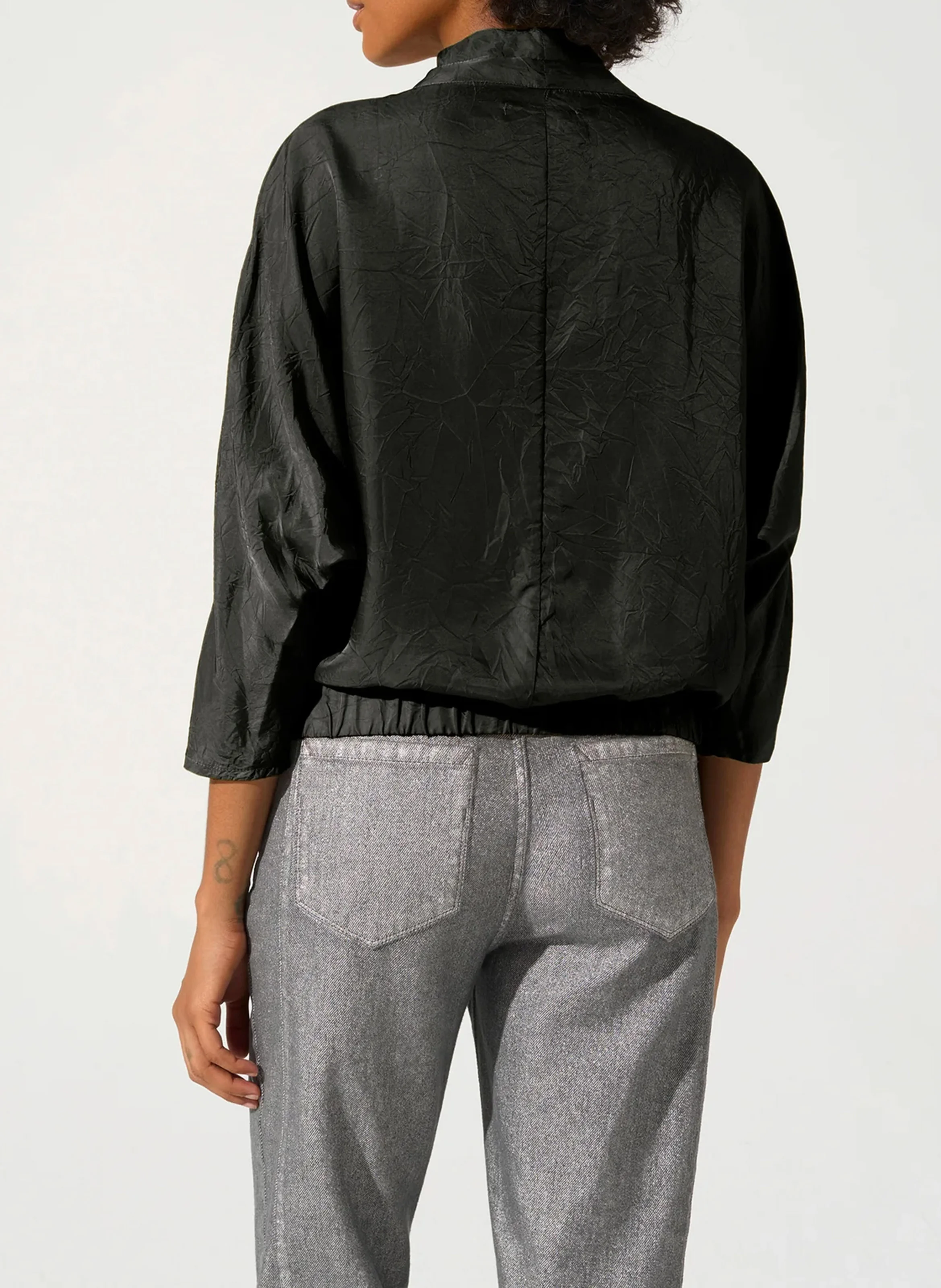Blouse col V | Noir