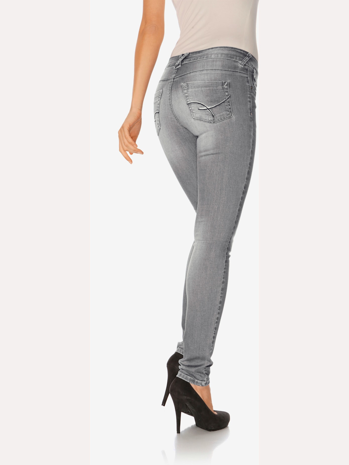 Jeans effet ventre plat coupe skinny tendance