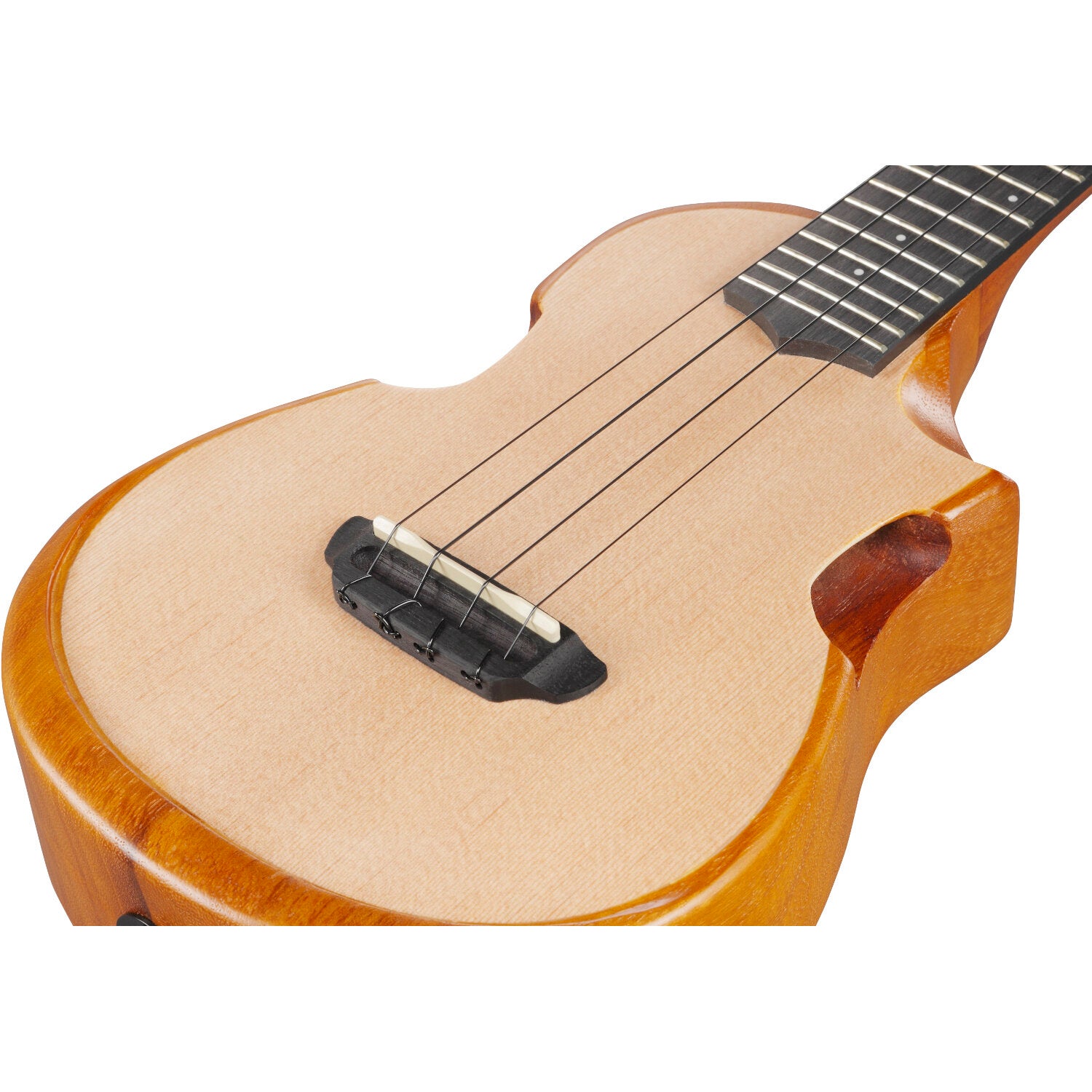 Ibanez AUC10E Open Pore Natural elektrisch-akoestische concert ukelele met gigbag