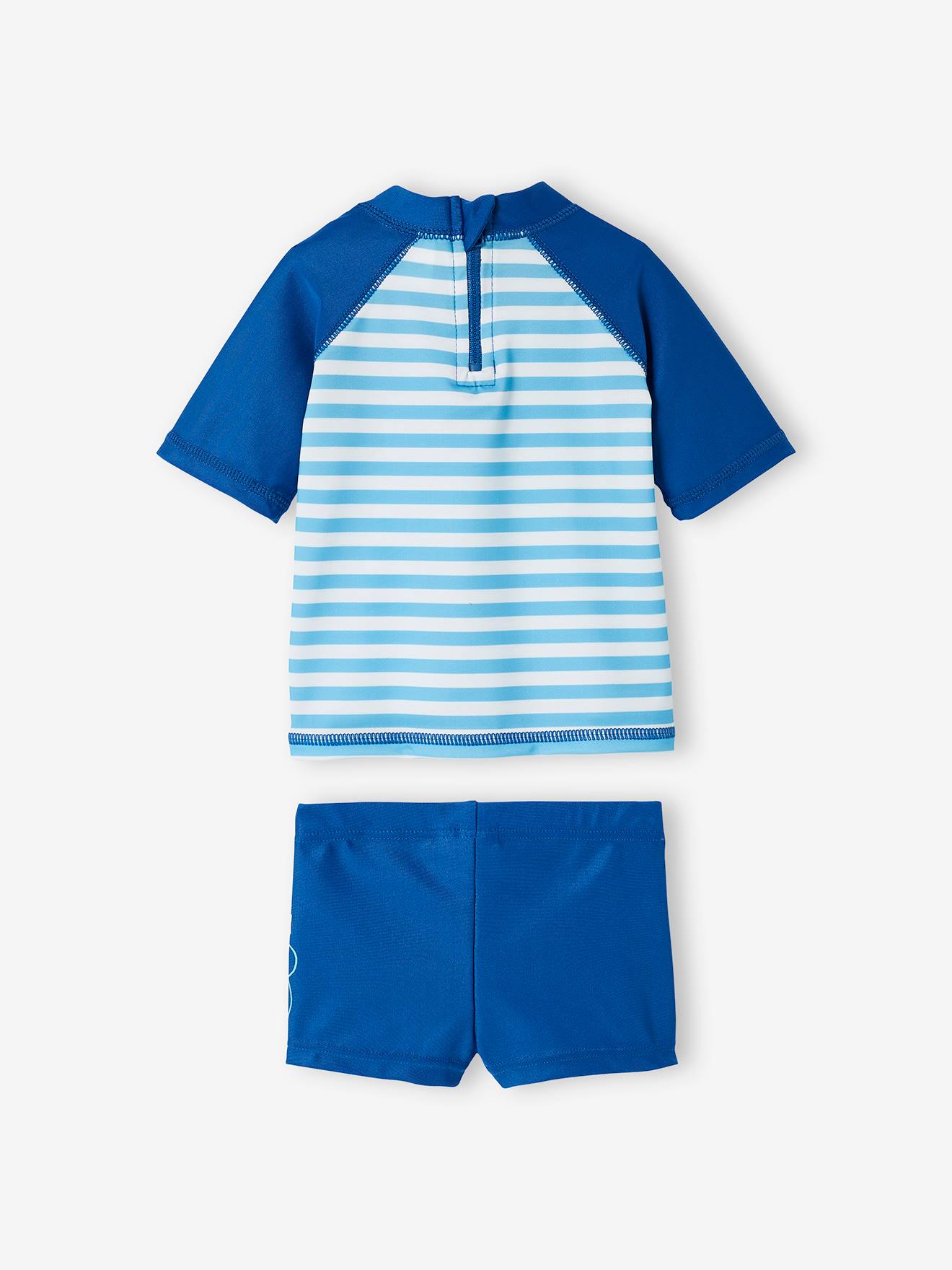 Conjunto de natação infantil DS® Mickey Mouse de duas peças com proteção UV, azul oceano.