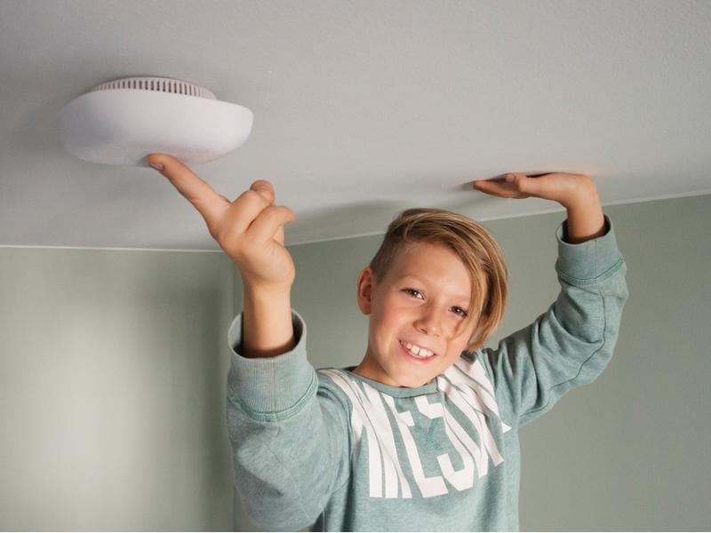 Jalo Rauchmelder Kupu 10, Weiss Batteriebetriebener Brandmelder für den Heimgebrauch