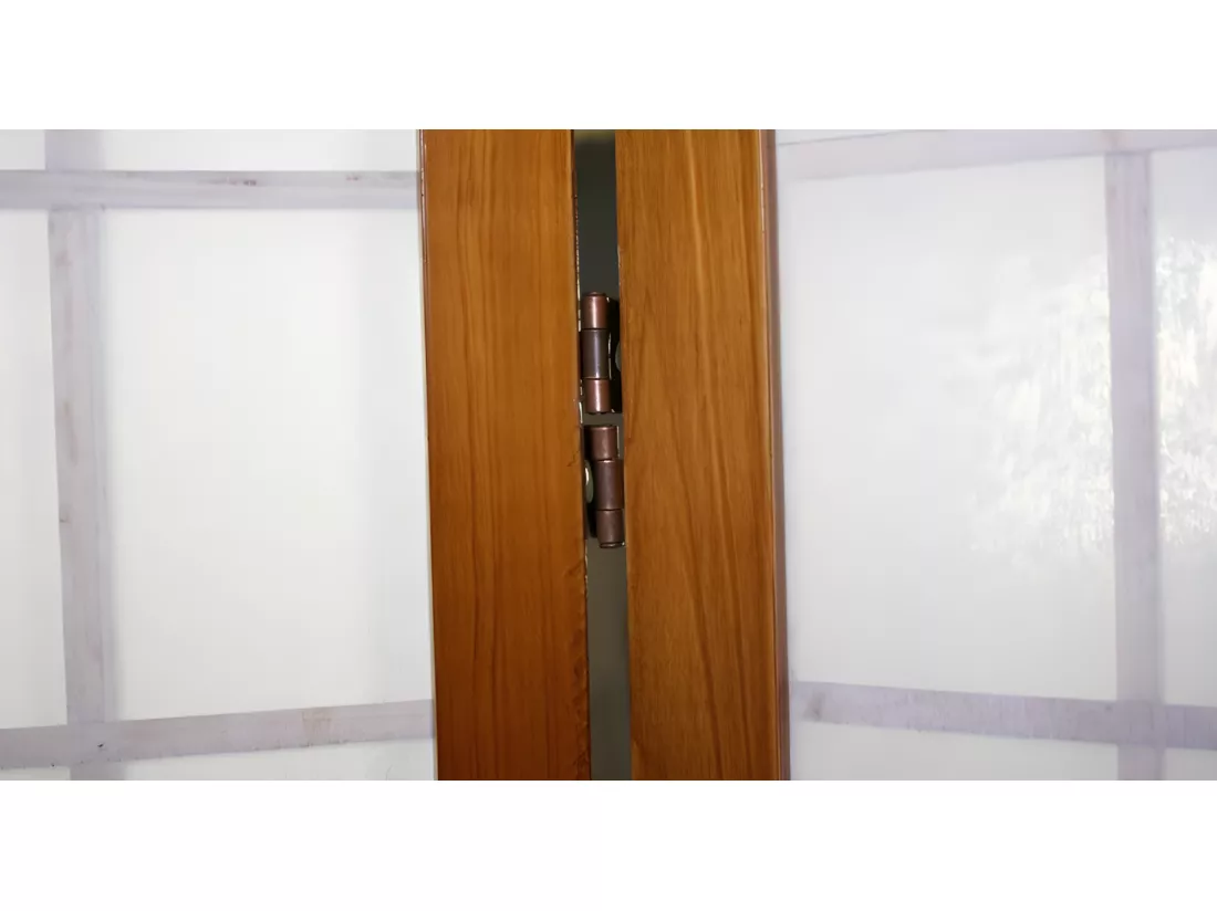 Paravent 4 panneaux en bois marron 176 x 2.2 x 175 cm PAR06043
