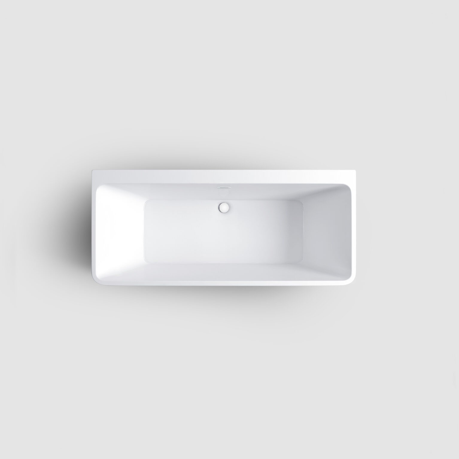 Clou InBe half vrijstaand ligbad acryl 170x75cm wit glans met stop/go plug wit glans