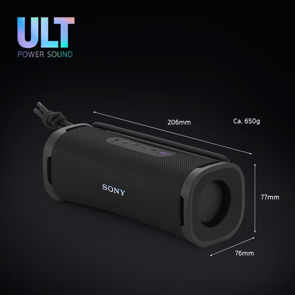 ULT Field 1 Bluetooth Lautsprecher Wireless Speaker IP67 mit Tragegurt (SRSULT10B.CE7) - Schwarz