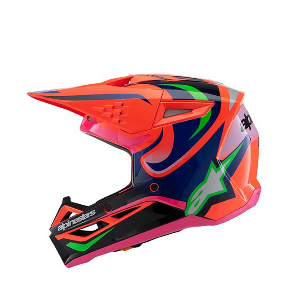 Alpinestars - Casque enfant Youth S-M3 Deegan Orange fluo / Violet / Rose fluo