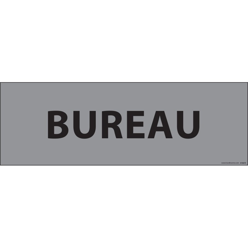 Plaque de porte BUREAU - vinyle ou PVC 210 x 75 mm