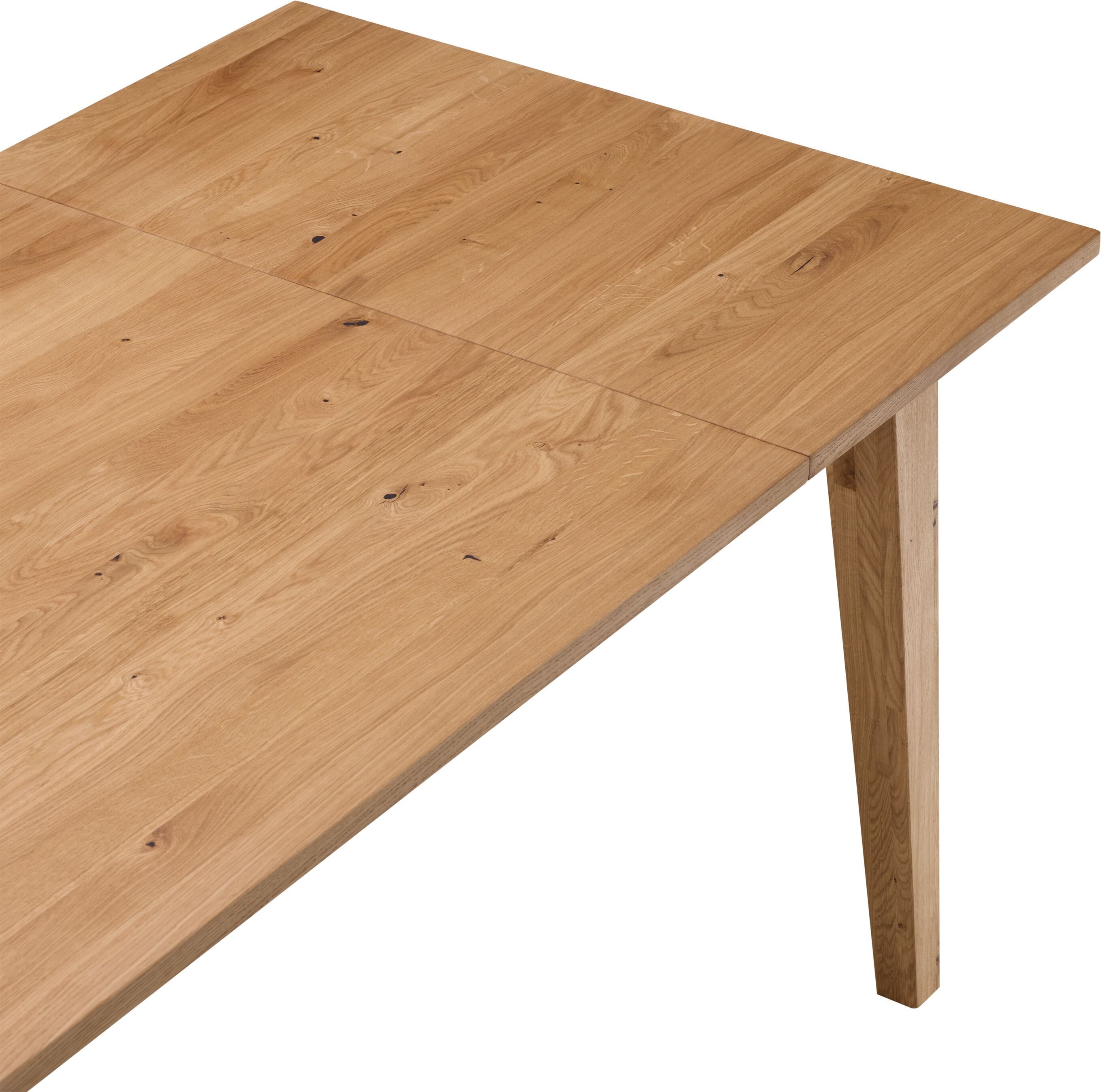 EMILIO Ausziehtisch - Eiche massiv / B: 180.0 cm x T: 90.0 cm x H: 75.0 cm