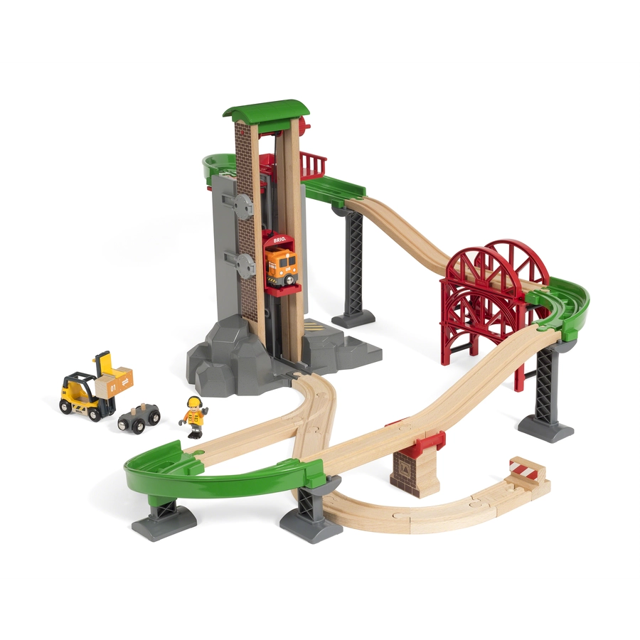 BRIO® WORLD Großes Lagerhaus-Set mit Aufzug
