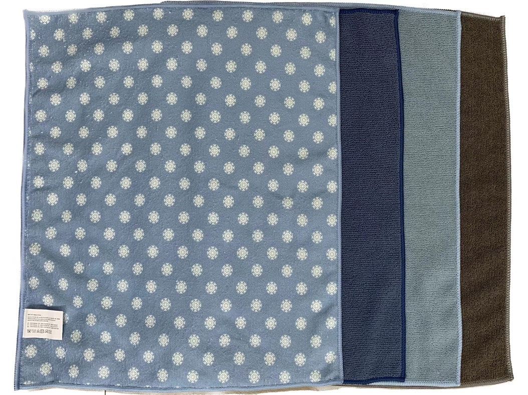 CONJUNTO DE 4 PANOS MICROFIBRA AUCHAN ESTAMPADOS 40X40CM